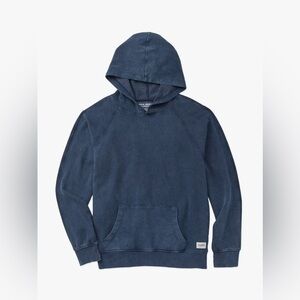 Fair Harbor mens L Large navy blue faded Saltair pullover hoodie EUC